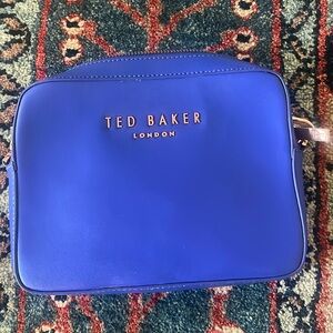 Ted Baker cobalt blue purse with rose gold hardware